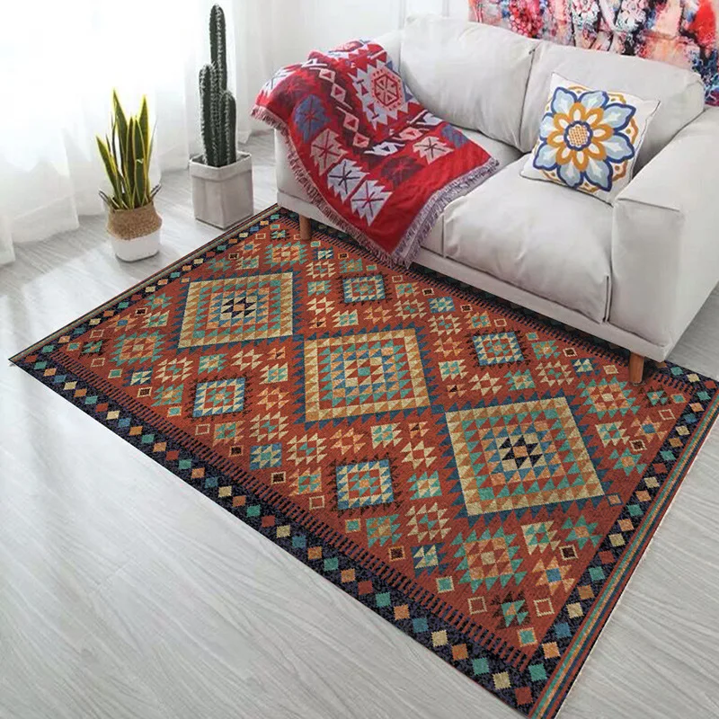 

Retro Vintage Carpets Persian Carpet for Living Room Bedroom Mat Non-Slip Area Rugs Absorbent Boho Morocco Ethnic tapis 120x160