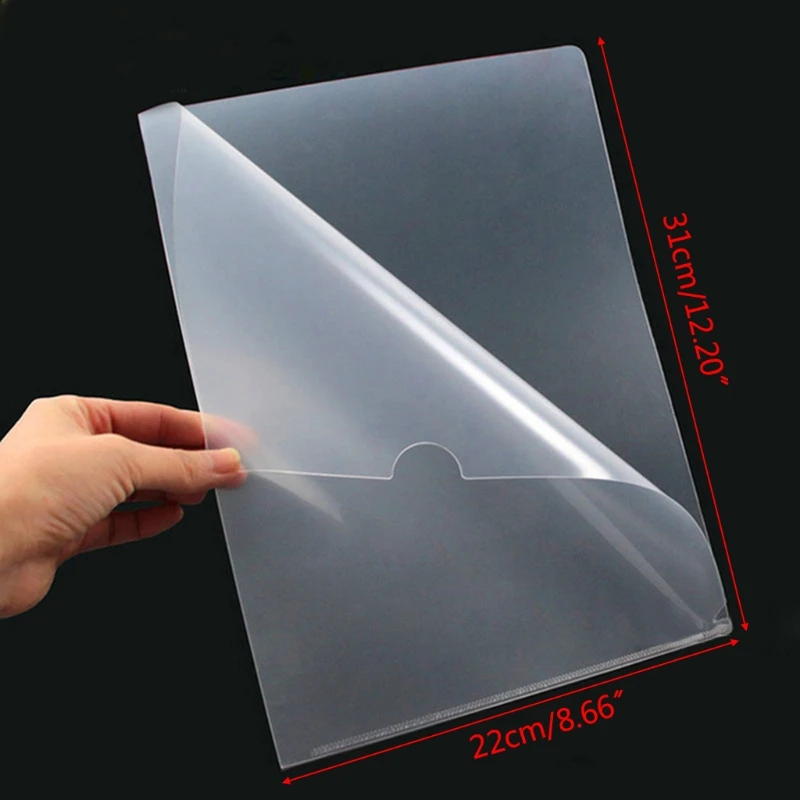 

20 Pcs Clear Presentation Files Paper Cover Transparent Binding Report A4 Folder K92C