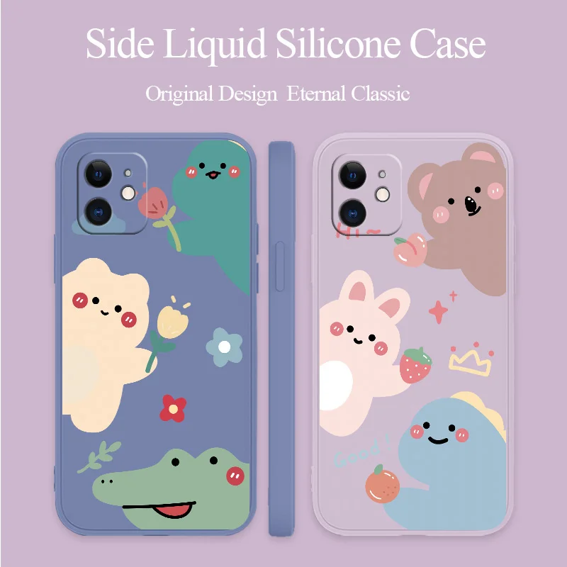 

Flowers Silicone Case For iPhone 12 Pro Max Mini 11 Camera Protective Soft Phone Back Cover On X XR XS MAX SE2020 8 7 6 6S Plus