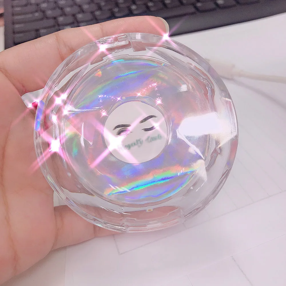 Прозрачные круглые магнитные коробки для ресниц прозрачная упаковочная коробка