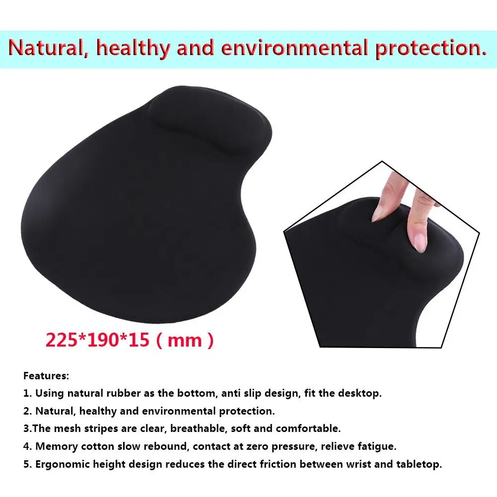 Коврики для мыши 3D с подставкой на запястье поддержкой коврик силиконовый гель