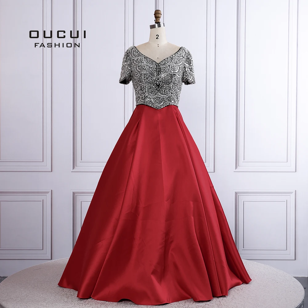 Мусульманское бальное платье 2019 вечернее с v-образным вырезом роскошное со