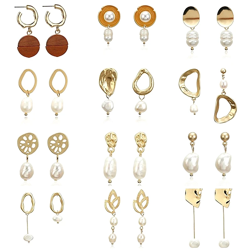 Новые корейские массивные висячие серьги с искусственным жемчугом длинные