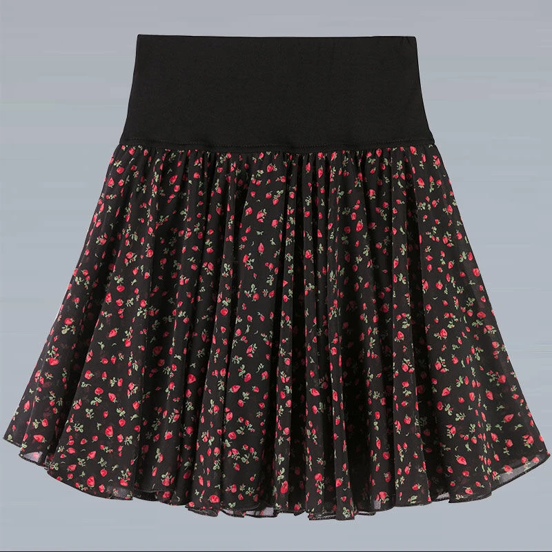 

2021 Chiffon Short Skirt Wave Dot Skirt Puffy Skirt Pants Summer Large Anti Light High Waist Half Skirt A-line Yarn Skirt Female