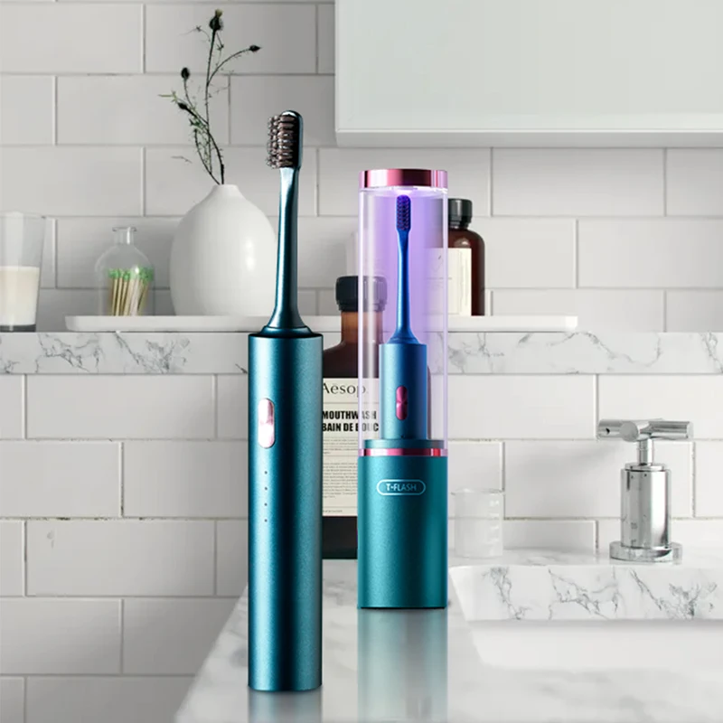 

TFLASH UV Sterilization Electric Toothbrush with Sterilize cup Sonic toothbrush waterproof Disinfect Smart Toothbrush