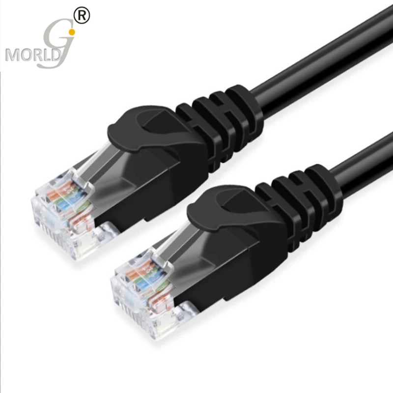 

RJ45 Patch Cord Lan Cable Internet Cables 1.6FT Black Color CAT6 UTP Round Cable Ethernet Cables 0.5m Network Wire Made In China