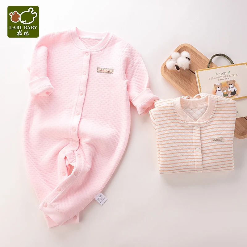 LABIBABY/комплект из 2 предметов комбинезоны с длинными рукавами Одежда для