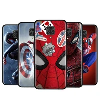 for xiaomi redmi note 4 4x 5a 5 6 7 8t 8 9t 9s 9 10 10s prime pro max superhero spider man black phone case