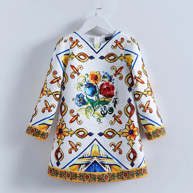 AW277 Beenira/Детские зимние платья; коллекция года; Брендовое детское платье принцессы с длинными рукавами в европейском и американском стиле; От 4 до 14 лет платье для девочек - Цвет: AW277