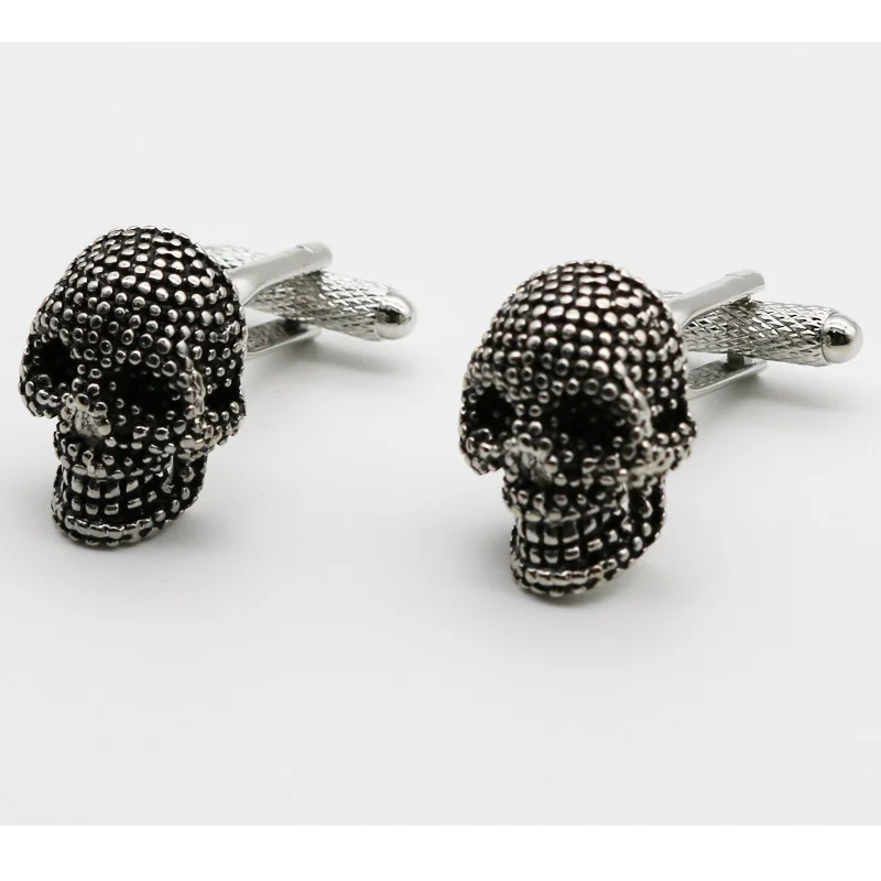 

PYJTRL Copper Plated White Skull Cufflinks For Men