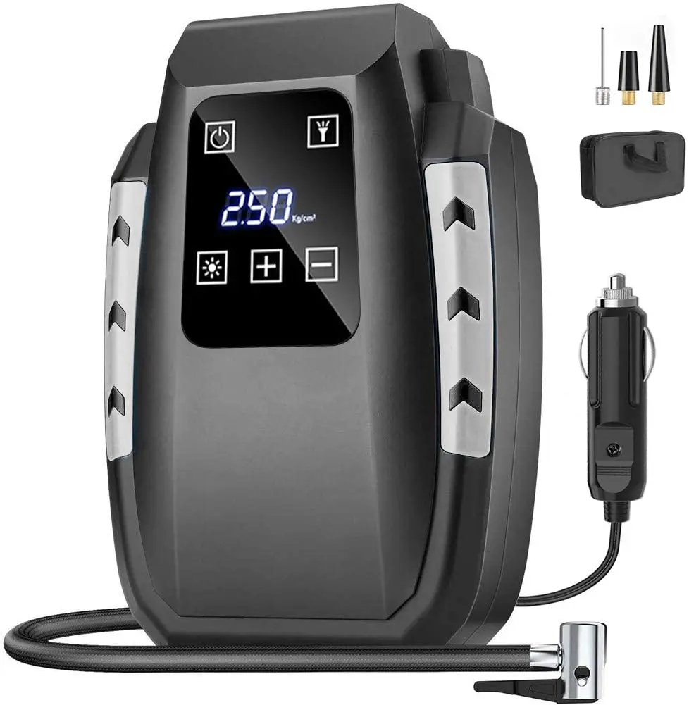 Автомобильный надувной воздушный компрессор сенсорный цифровой насос 12 в 120 Вт