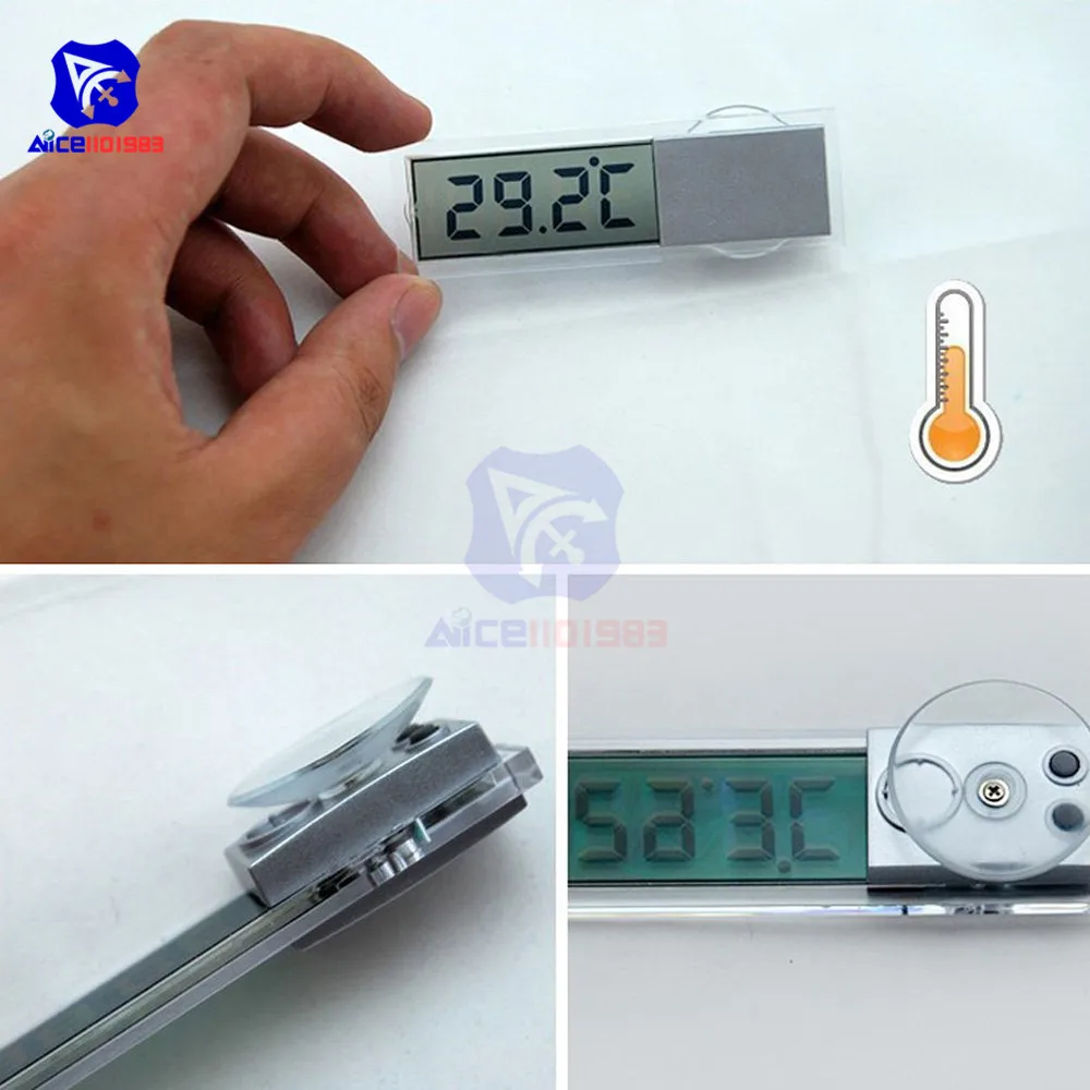 Мини-термометр diymore с ЖК-дисплеем и присоской | Электронные компоненты