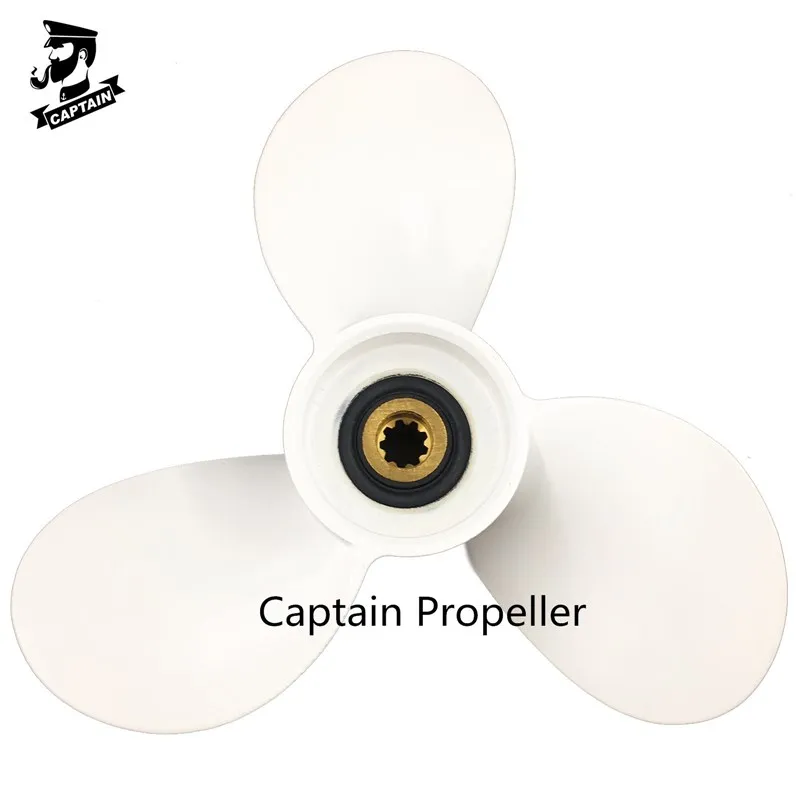 Captain Propeller 7 1/2x7 Fit Yamaha Outboard Engine 4HP 5HP F4 F5 F6 9 Tooth Spline RH 6E0-45943-01-EL