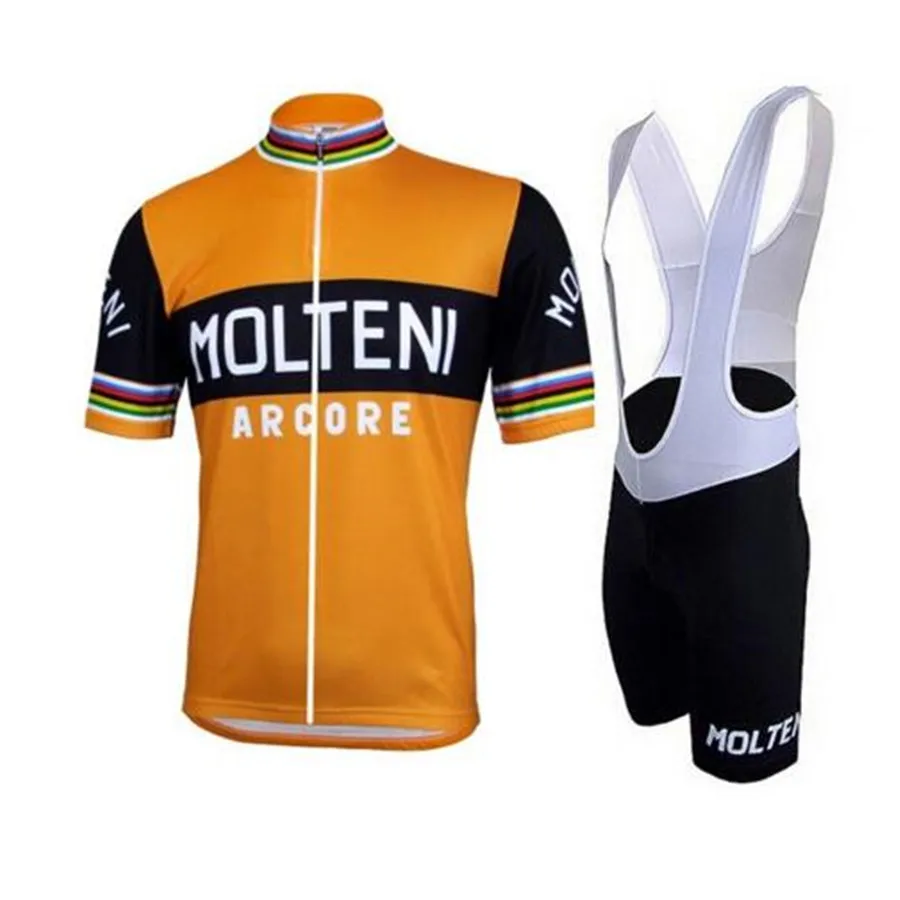 Велосипедная спортивная рубашка Pro Team MOLTENI Велоспорт Джерси мужская летняя вентиляция короткий рукав Велоспорт Джерси мужская одежда ретро