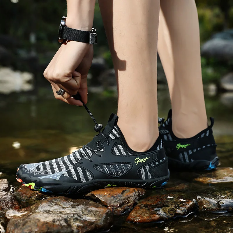 Men Mountain Trekking Hiking Shoes Summer Breathable Quick-drying Water Shoes Soft Non-slip Comfortable Diving Water Sneakers