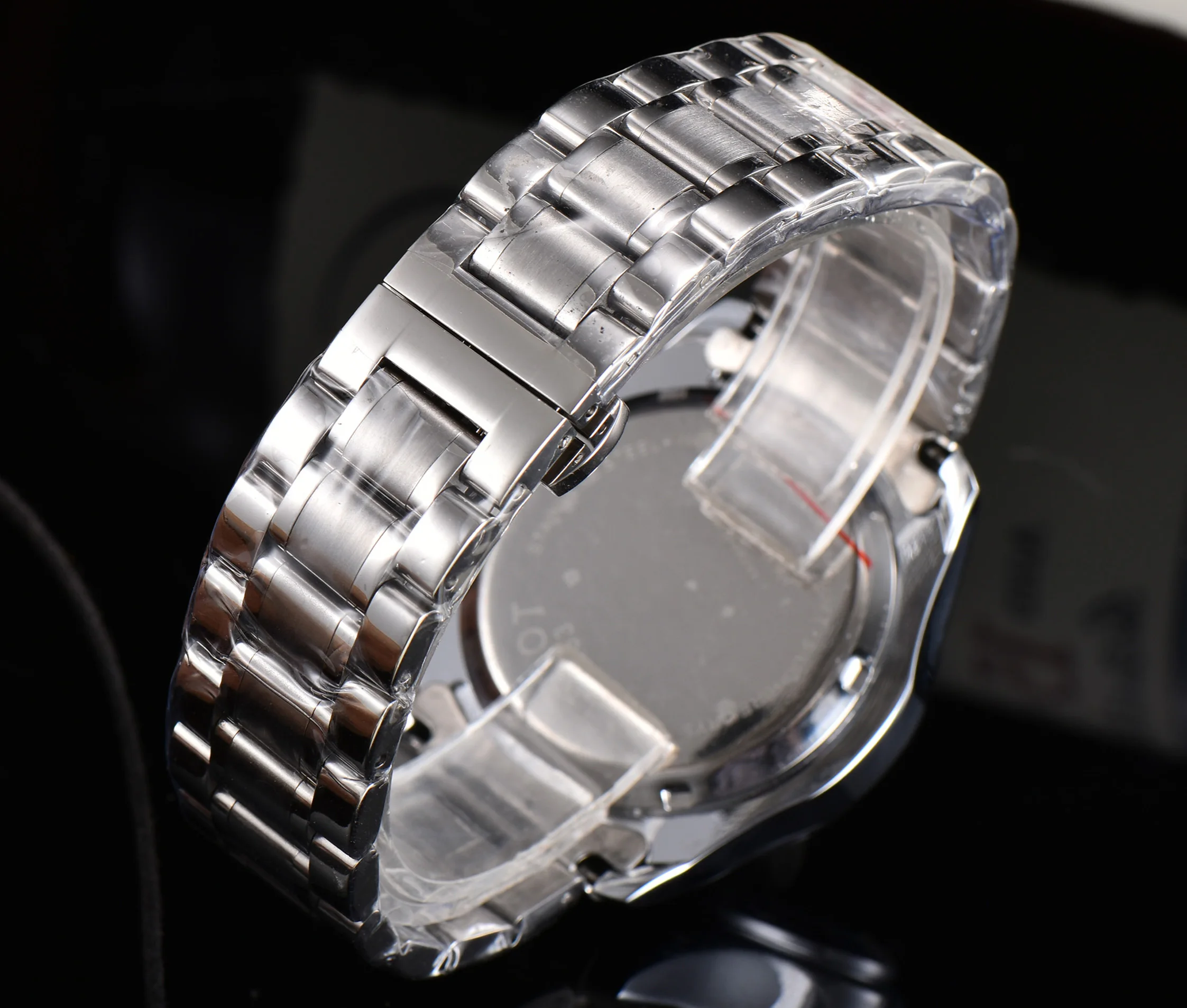 

luxury watch mens watch quartz movement stainless steel strap all functional small dial work stopwatch relojes para hombres