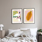 Абстрактная розовая картина Montp Ellier, Постер и печать на холсте папайя, картины Golfo, мексиканские картины, карандаш, отдых, зона, кухня, Настенный декор
