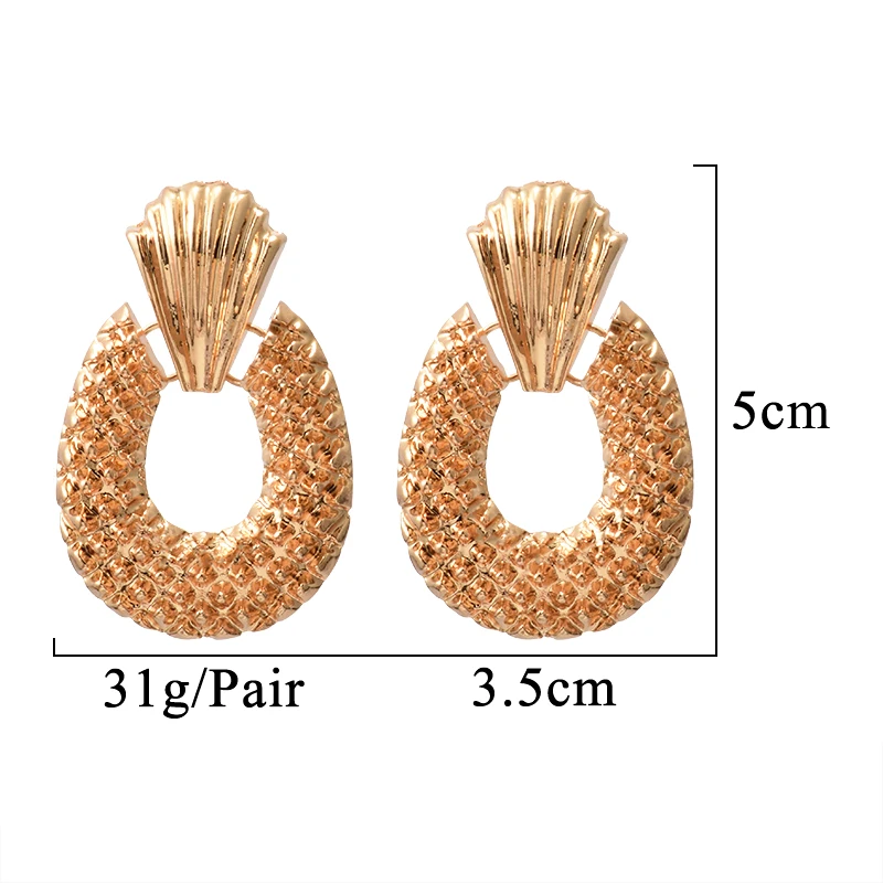 Оптовая продажа золотые металлические висячие серьги в форме ананаса Висячие