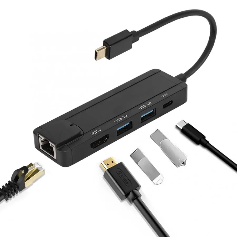 5 в 1 многофункциональная док станция для OS/Windows/Android/Linux Портативный