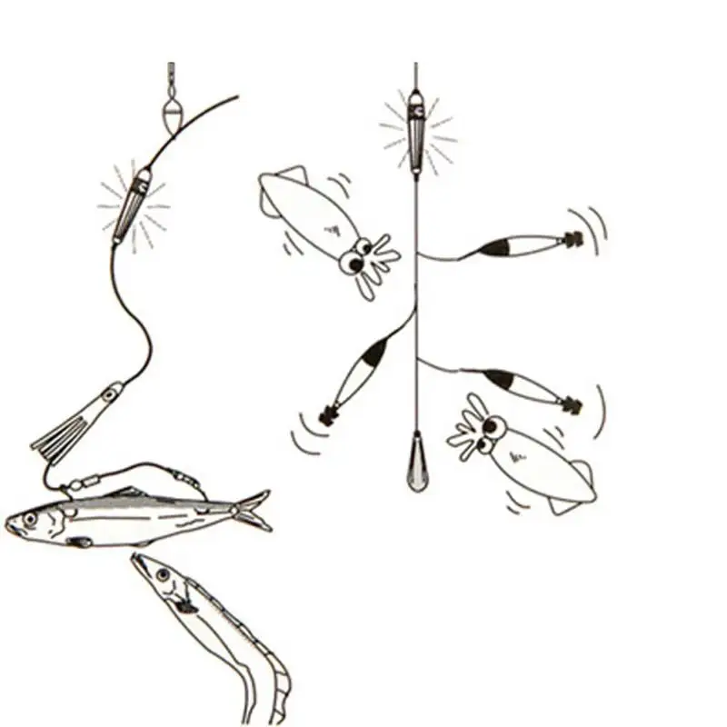 5 цветов светодиодная мигающая наживка для кальмара рыболовные приманки