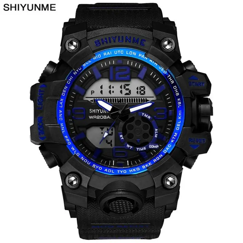 Лидирующий бренд мужские электронные спортивные часы многофункциональные