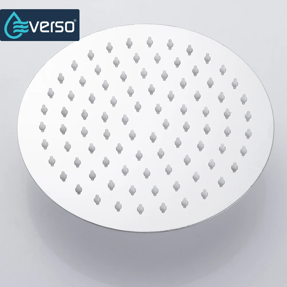 Everso 12/10/8/6/4 дюйма Нержавеющая сталь ультра-тонкий водопад Насадки для душа с осадков Насадки для душа дождь Душевая круглой формы