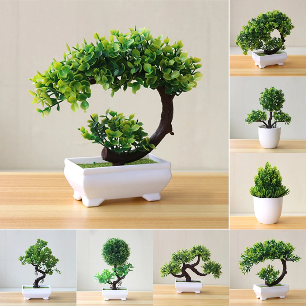 

Artificial Plants Pine Bonsai Small Tree Pot Plants Fake Flowers Potted Ornaments For Home Decoration Hotel Garden Decor Desktop