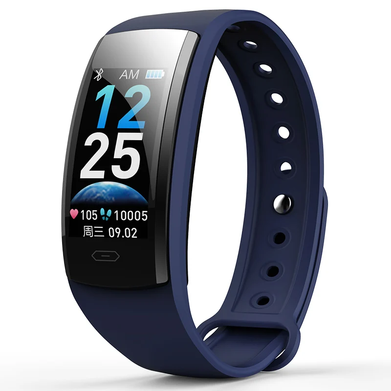 Smart band Blue QS90 плюс умный Браслет для измерения артериального давления монитор сердечного ритма Монитор кислорода в крови IP67 фитнес-трекер для Android IOS - Цвет: Smart band Blue