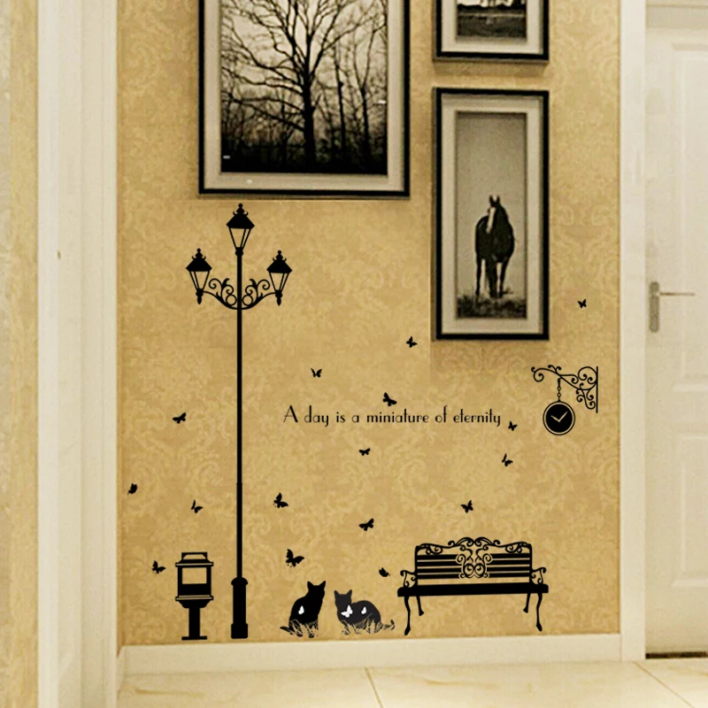 

Diy Cat Park Self Adhesive PVC Waterproof Wall Art Decal For Kids Room Living Room Home Decor Decal Creative Stickers