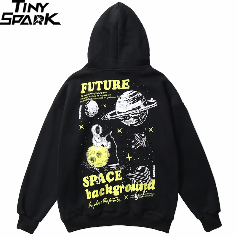 

2021 Hip Hop Hoodie Sweatshirt Men Harajuku Spaceman Fishing Funny Hoodie Streetwear Winter Fleece Hooded Pullover Loose HipHop