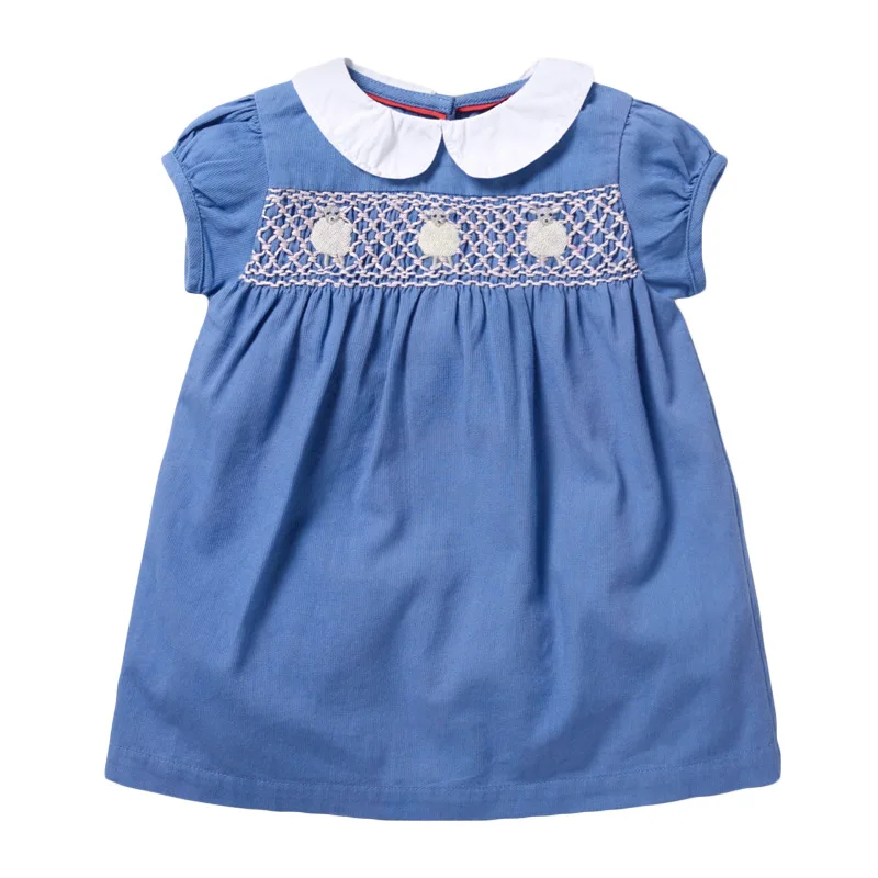 S0726 same picture Little maven Dress Baby Kids Girls Animal Butterfly Flower Dress Summer Toddler Girl's Fancy Elegant Dress Pocket Clothes - Цвет: S0726 same picture