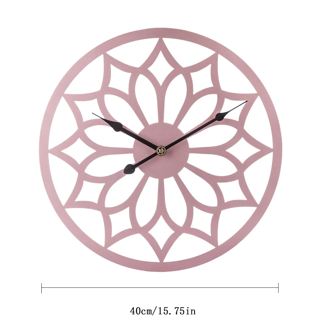 Европейский стиль металлические полые часы в форме цветка бесшумные настенные