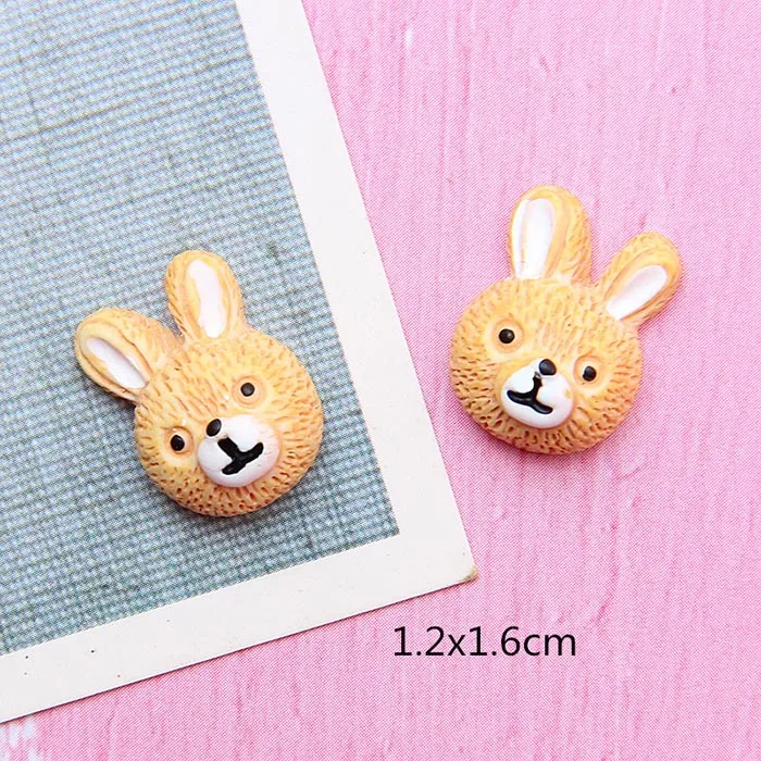N 10 шт./лот Kawaii плоские "сделай сам" мультфильм Медведь Кролик смолы кабошоны с плоской обратной стороной украшение для скрапбукинга Украшения решений - Цвет: N