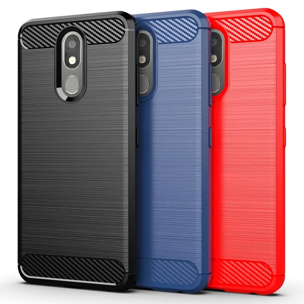 Матовый мягкий чехол из углеродного волокна для LG G6 G7 G8S ThinQ PLUS X5 Q9 One G8X V50S K40 K12 X4 K20