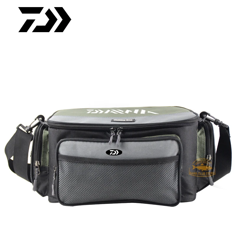 

Daiwa Multifunctional Fishing Bag Oxford Fishing Reel Lure Gear Storage Case Outdoor Carp Fishing Tackle Shoulder Crossbody Bag