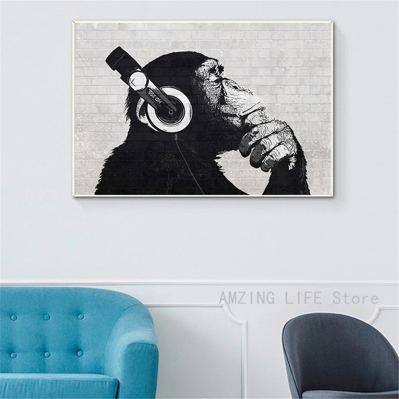 Картина на холсте с наушниками для прослушивания музыки | Дом и сад