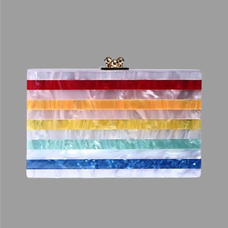 Яркий акриловый кошелек Marbling роскошный клатч дизайнерская женская