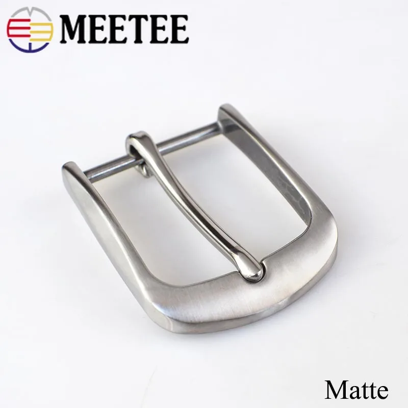 Meetee 40 мм прочная Пряжка из нержавеющей стали матовый ремень пряжка для мужчин ковбойская Пряжка джинсовые аксессуары DIY кожевенное ремесло подходит 38 мм