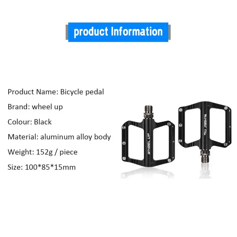 

WHEEL UP Mountain Bikes Bicycle Pedal Aluminum Alloy Body Bearing Dead Fly Ultralight Pedal Non-slip Foot Bike Accessories