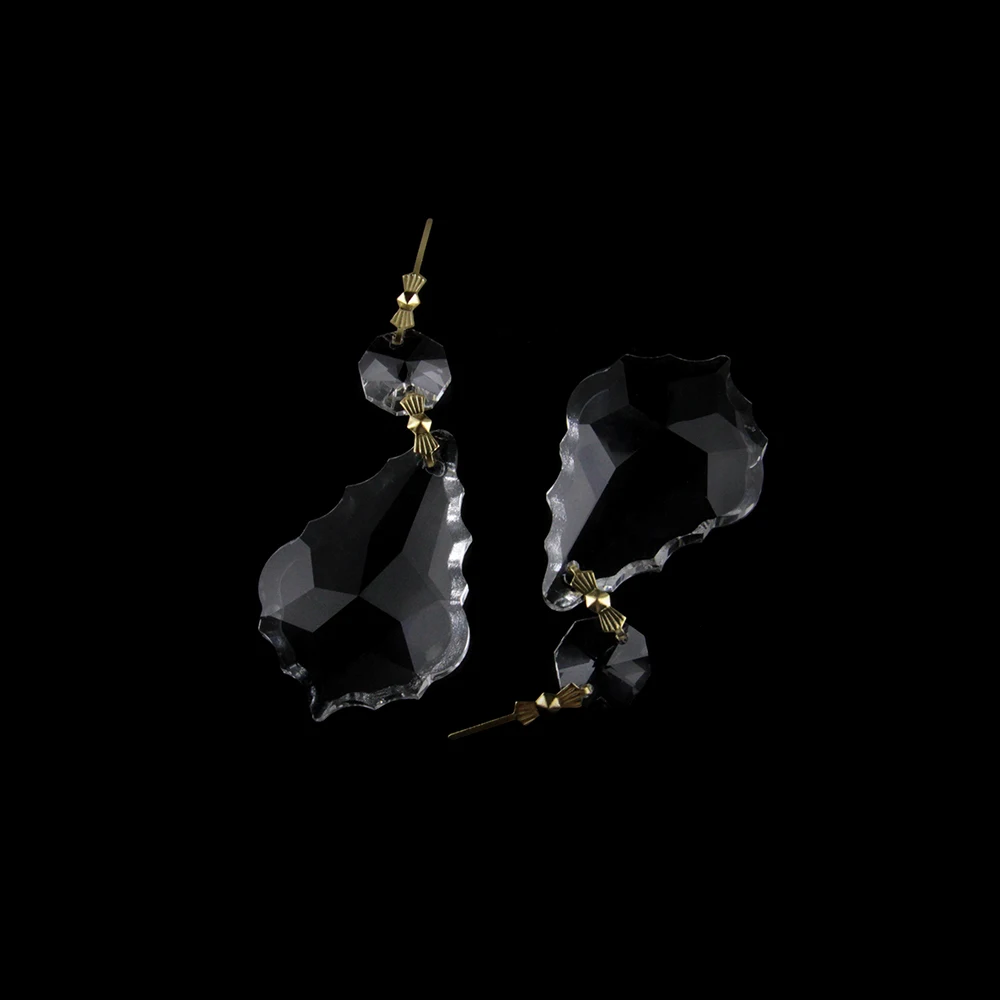 Прозрачный кленовый светильник лист 50 мм Висячие капли Соединители бабочки