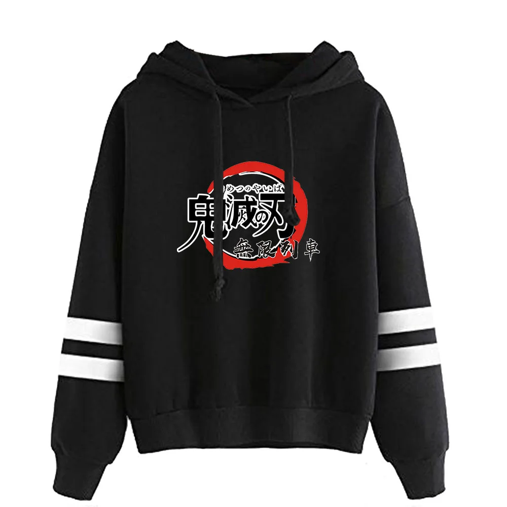 

Anime Demon Slayer Infinite Train Men Hoodie Sweatshirt Teenager teen Boys Girls White Straps Fleece Cotton Pullover Tracksuit