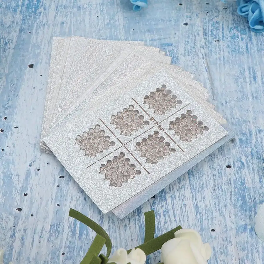 24 шт Ослепительная пустотелая наклейка для дизайна ногтей DIY трафаретная