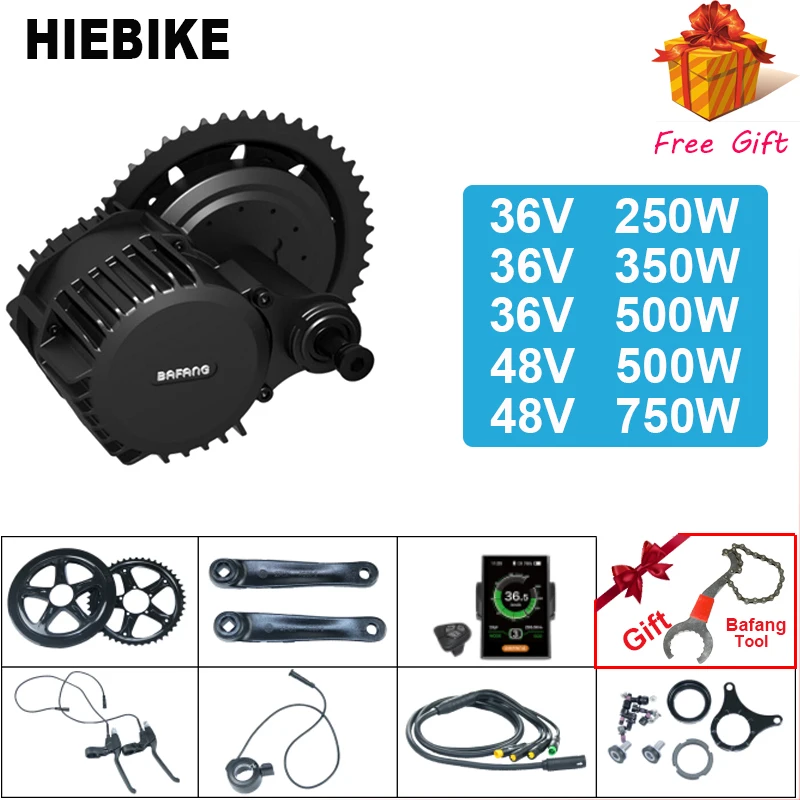 Bafang мотор BBS02 BBS01 48v 750 w/500 w 36V 250 W/350 W/500 W 8fun, фара для электровелосипеда в двигатель комплект для электрического велосипеда, конверсионный набор, BBS02B BBS01B