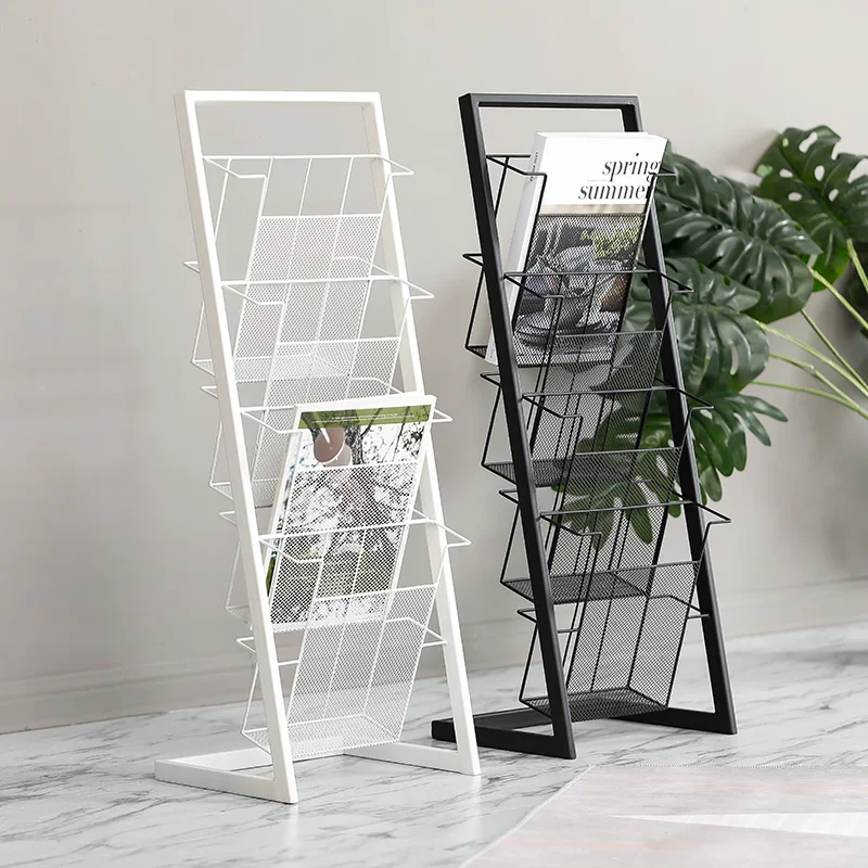 

Magazine shelf, simple bookshelf, newspaper shelf, newspaper shelf, iron shelf, simple bookshelf for children