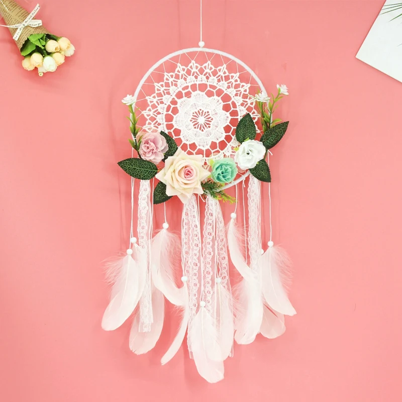 

Promotion! Dream Catcher DIY Decorative Pendant Flower Dream Catcher Wall Hanging Decoration Wedding Decor Dreamy Girl Room Deco