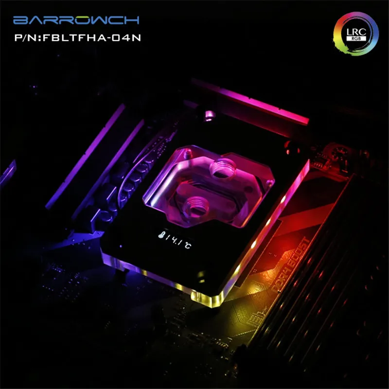 Водяной блок для процессора Barrowch цифровой дисплей AMD RYZEN AM4/AM3 платформа 5 В 3Pin