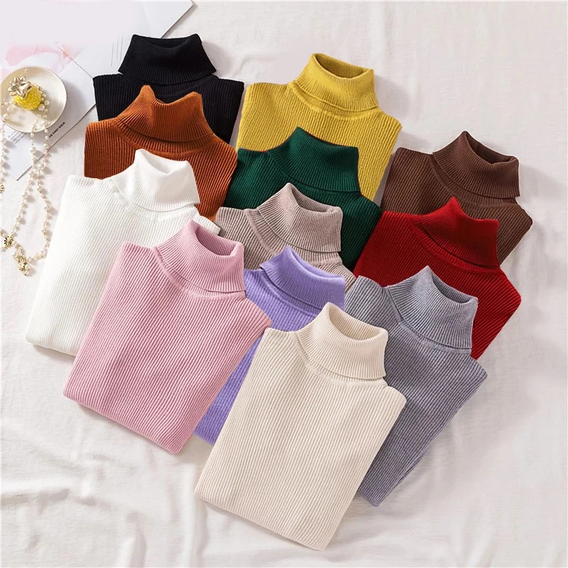 Водолазка женская трикотажная с длинным рукавом Осень-зима | Женская одежда