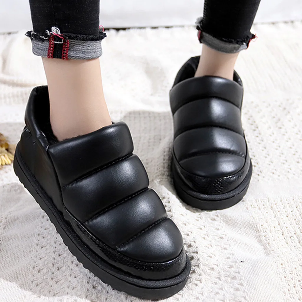 Парные зимние ботинки супер теплые женские из искусственной кожи повседневные