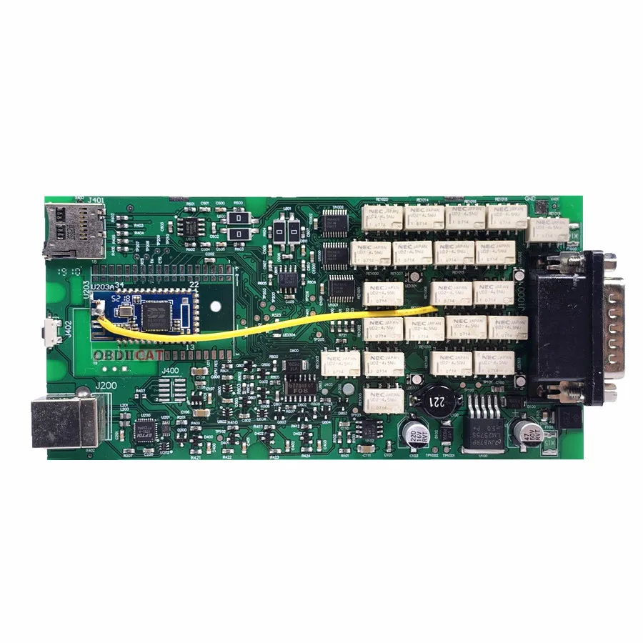 Новейший 2017 1 Bluetooth 2016 + keygen зеленый одноплатный tcs obd2 сканер OBDIICAT TCS