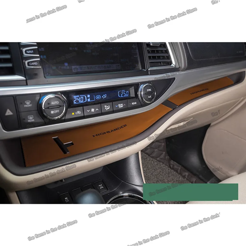 Кожаный коврик lsrtw2017 для приборной панели автомобиля чашки toyota highlander 2013 2014 2015 2016